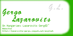 gergo lazarovits business card